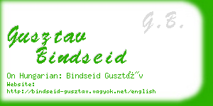 gusztav bindseid business card